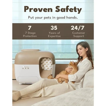 l Less Smell Cats Pet Products (2025 Premium Version) Snow+ Automatic Cat Litter Box Self Cleaning Litter Box - Easy 3-Min Setu