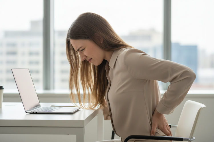 Before - Poor Posture & Back Pain