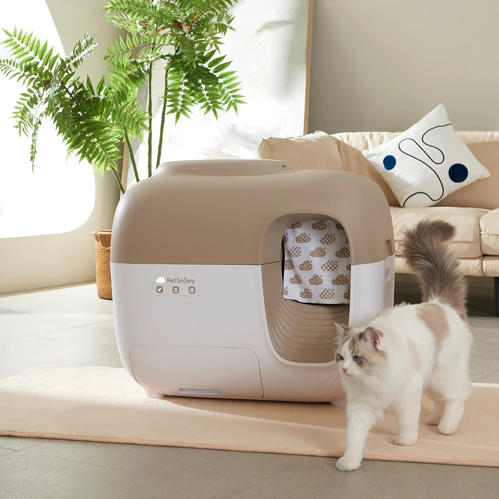l Less Smell Cats Pet Products (2025 Premium Version) Snow+ Automatic Cat Litter Box Self Cleaning Litter Box - Easy 3-Min Setu